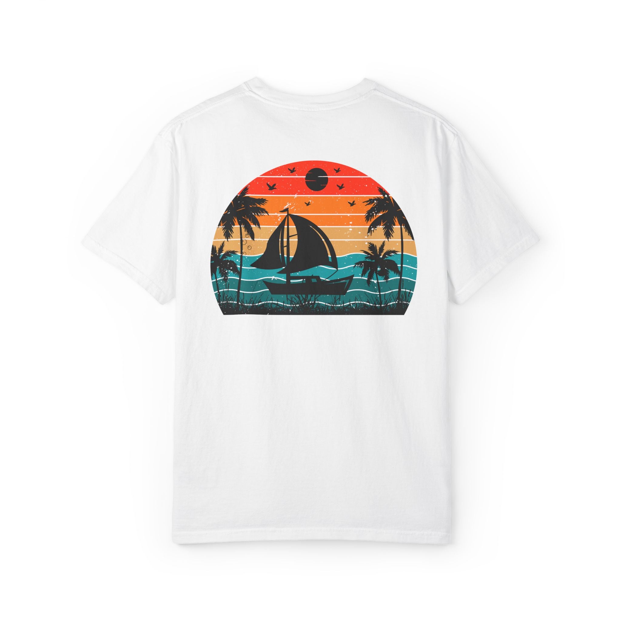 Sunset Sail Unisex Garment-Dyed T-Shirt | Beach Vibes Tee